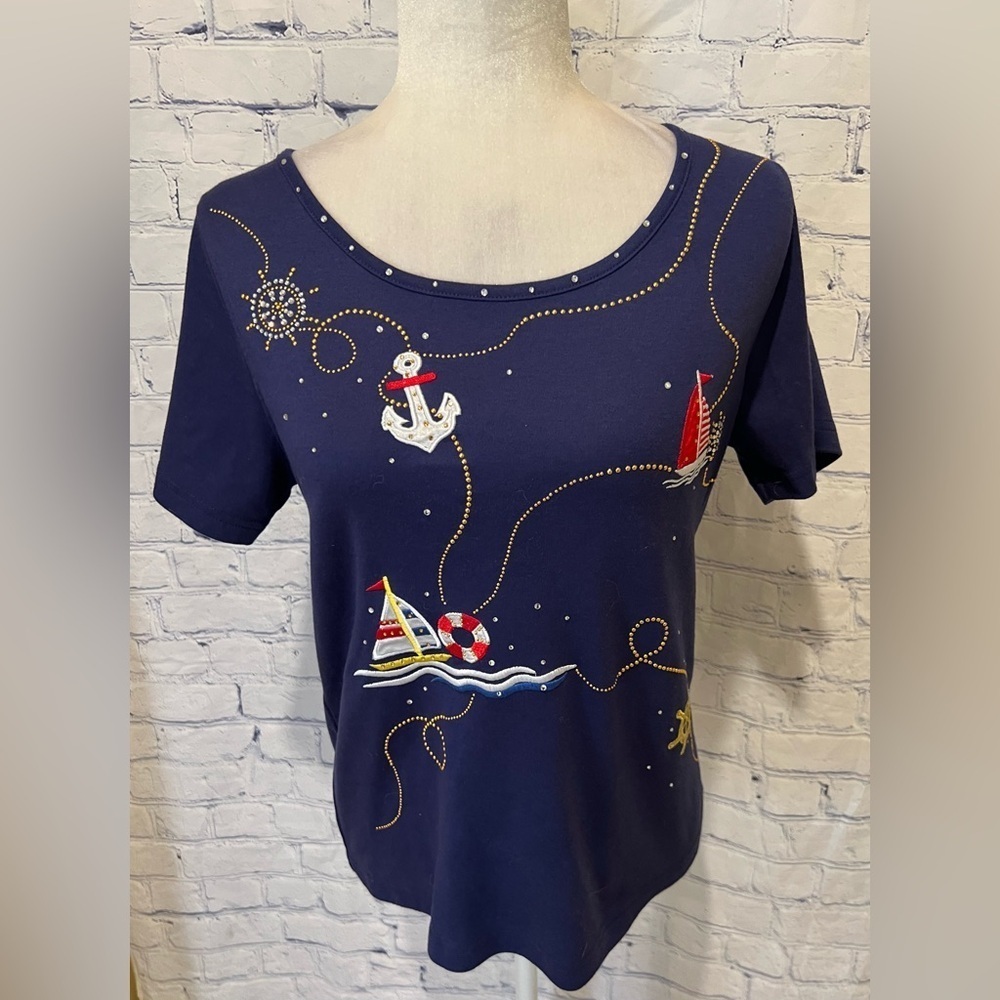 Princess Cruises Embellished Nautical Short Sleeve T-Shirt Cruise Small